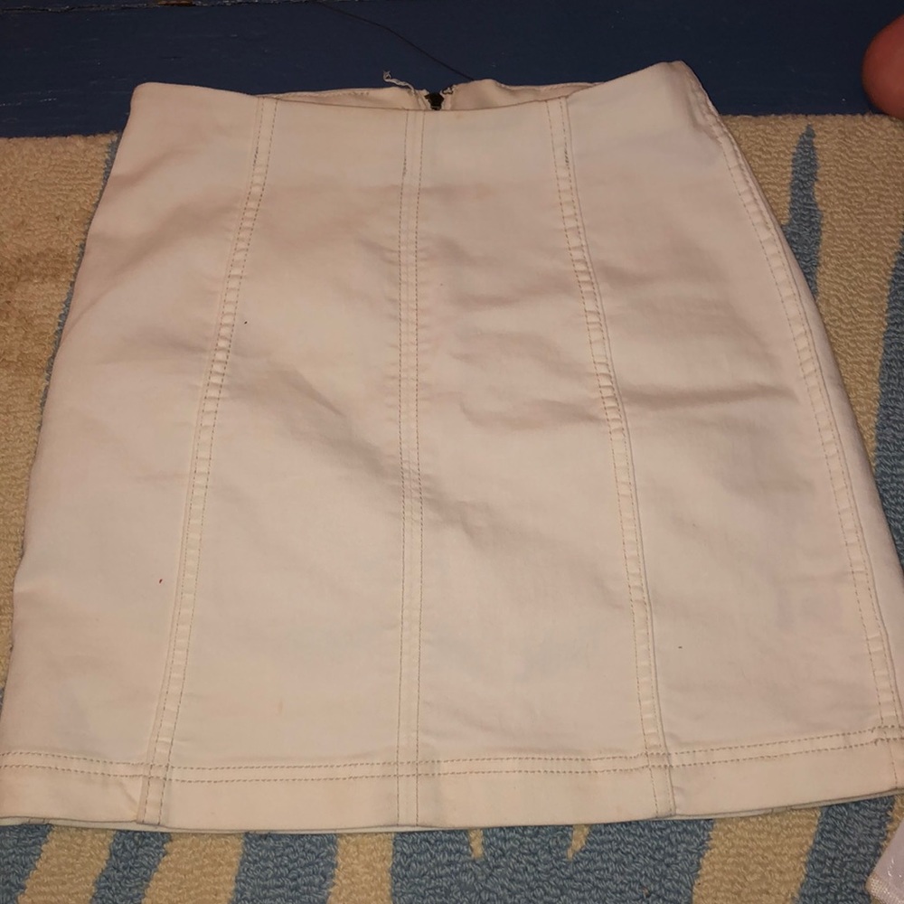 Free people white stretchy skirt